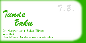 tunde baku business card